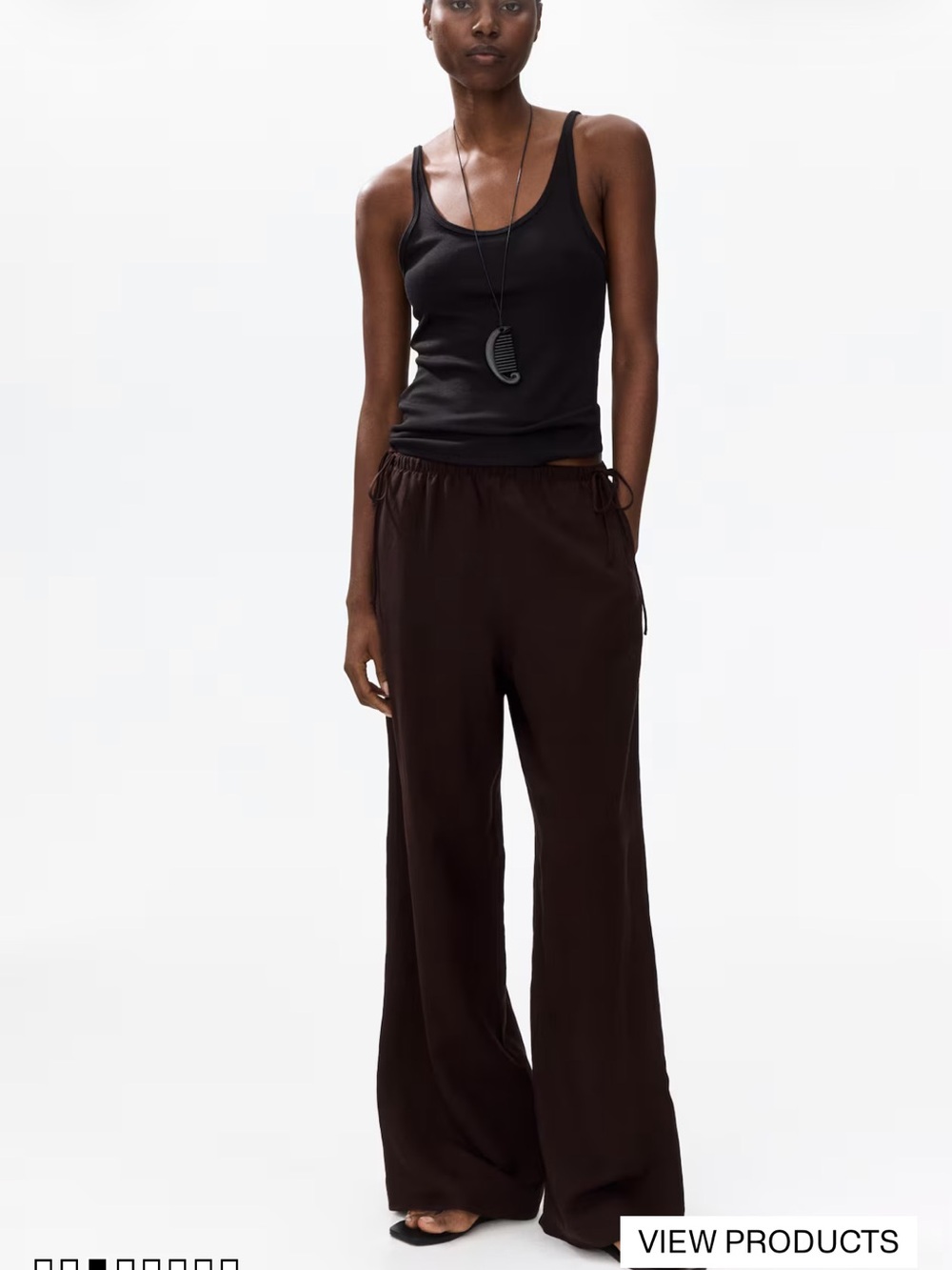 H&M Linen-Blend Drawstring Pants - Picture 1 of 5